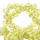 Top Facet kralen 8x6mm disc Sundance yellow-pearl shine coating